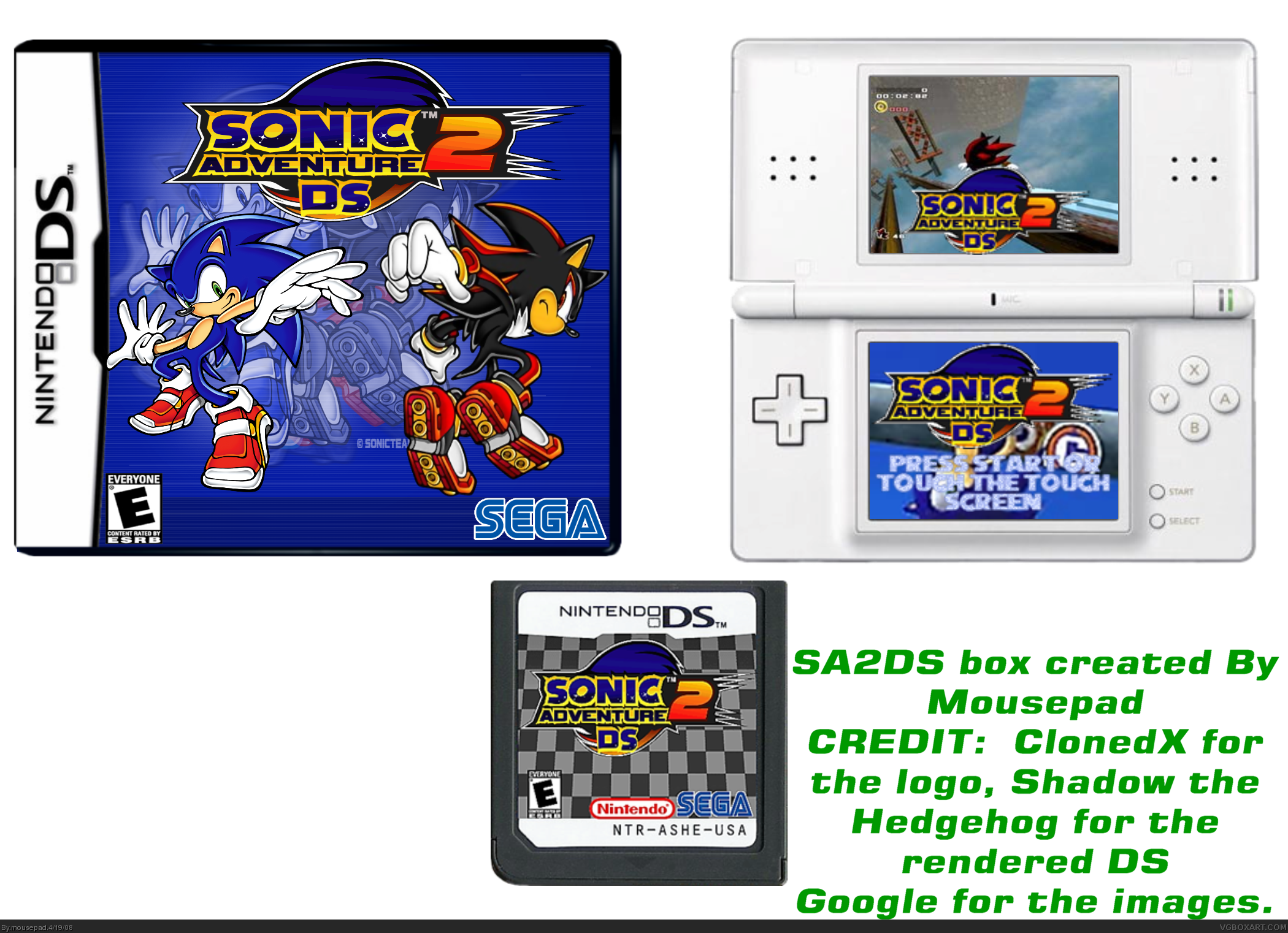 Sonic Adventure 2 DS box cover