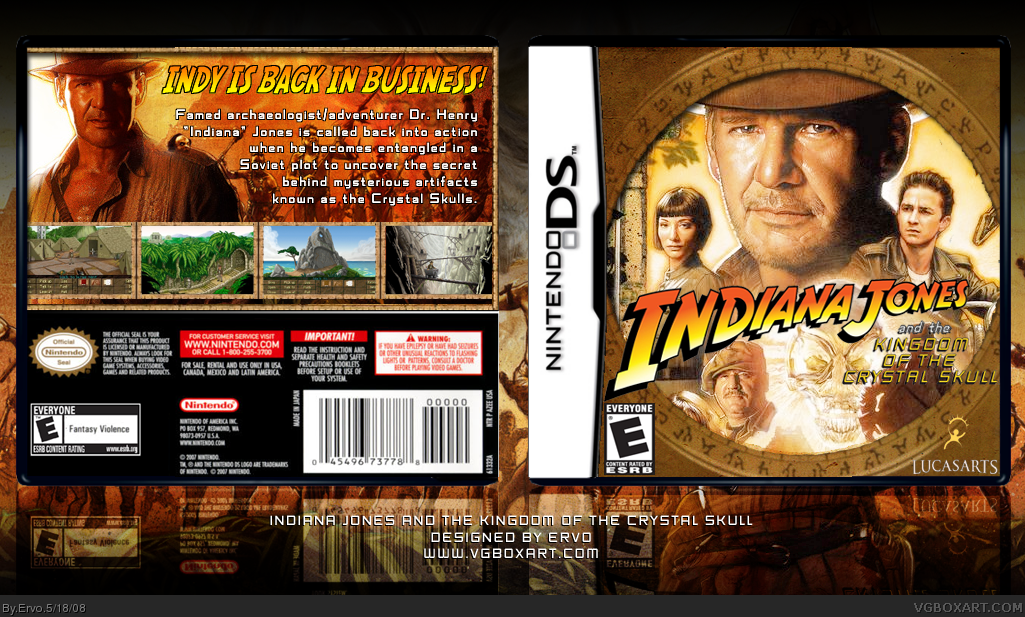 Indiana Jones and the Kingdom of the Crystal Skull box cover