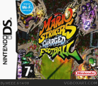 mario strikers charged  football box cover