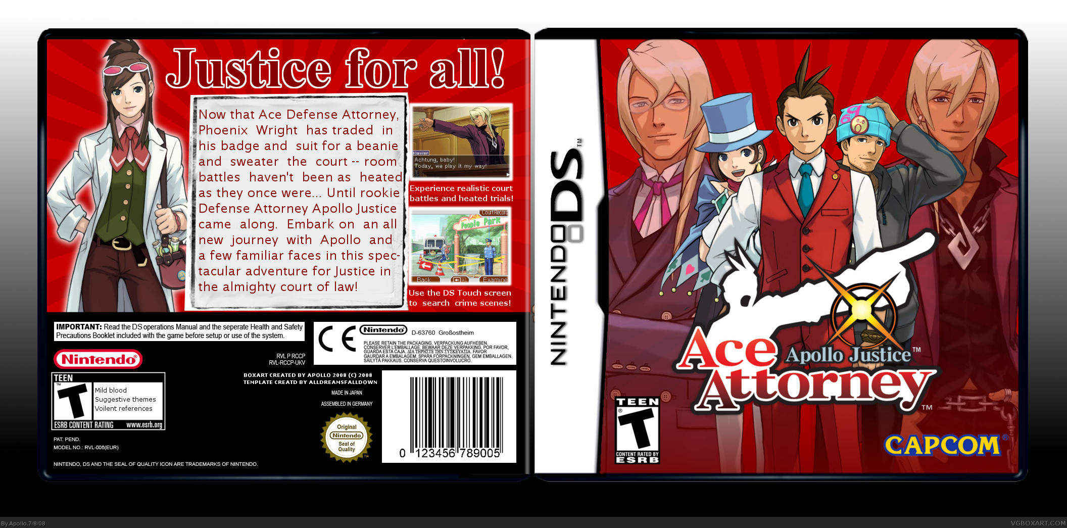 Apollo Justice : Ace Attorney box cover