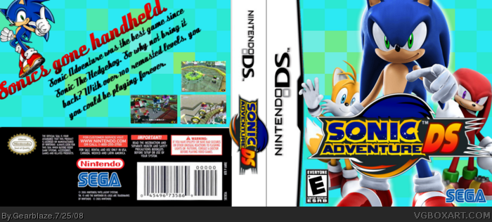 Sonic Adventure DS box art cover