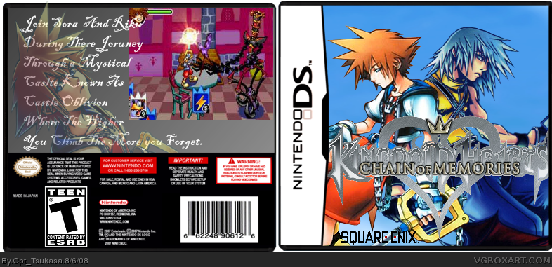 Kingdom Hearts Chain Of Memories box cover