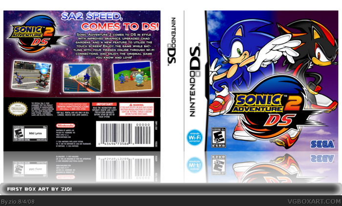 Sonic Adventure 2 DS box art cover