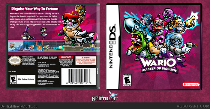 Wario : Master of Disguise box art cover