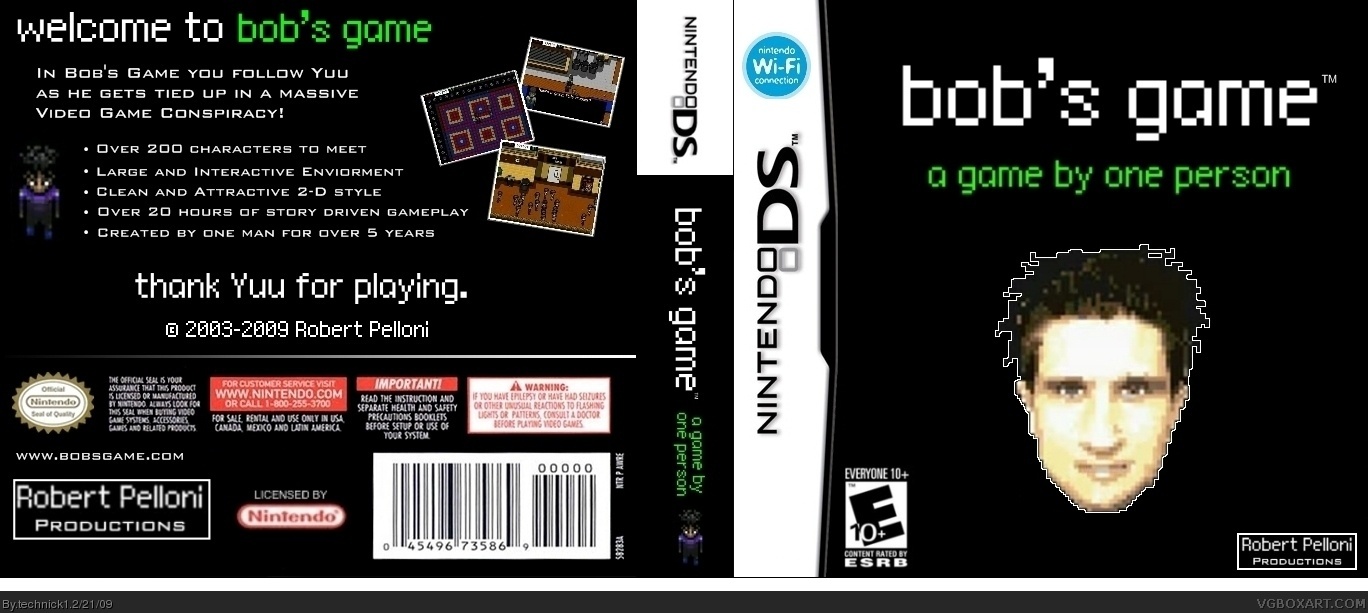 Bob's Game: A Game By One Person box cover