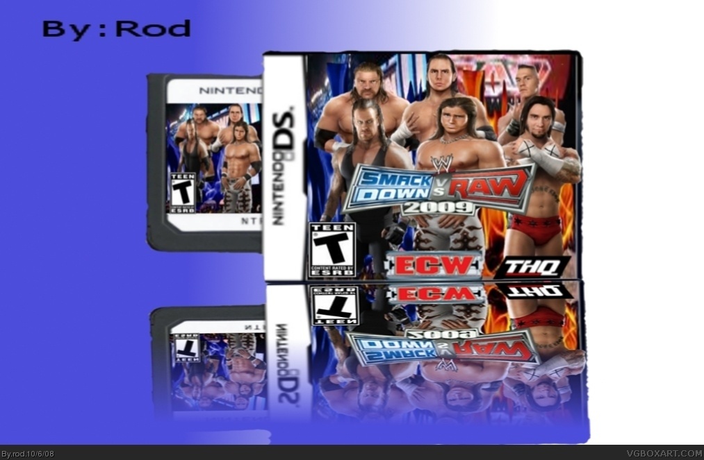 WWE Smackdown! vs Raw 2009 featuring ECW box cover