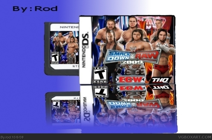 WWE Smackdown! vs Raw 2009 featuring ECW box art cover