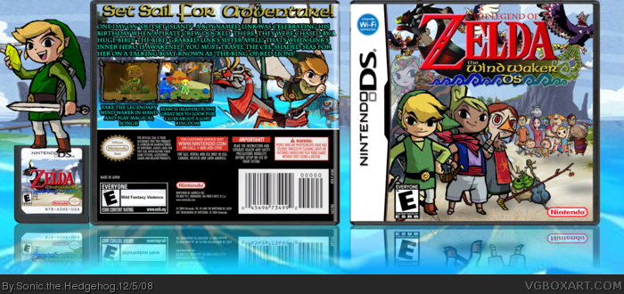 The Legend of Zelda The Wind Waker DS box art cover