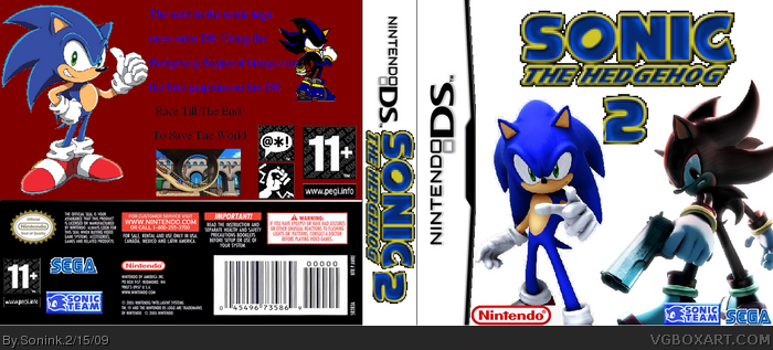 Sonic The Hedgehog 2 box art cover