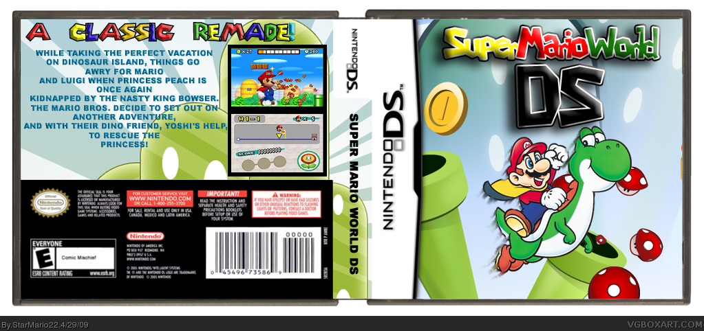 Super Mario World DS box cover