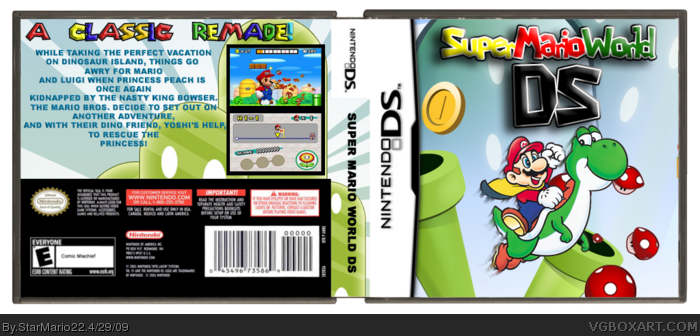 Super Mario World DS box art cover