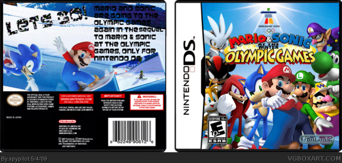 Mario and Sonic at the 2010 Winter Olympic Games box art cover