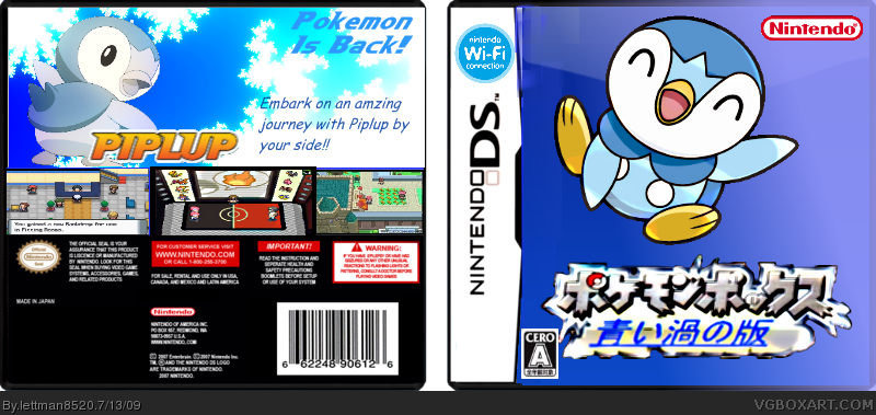 Pokemon:  Blue Whirlpool Edition box cover