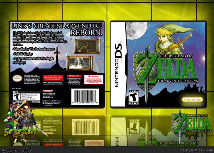 The Legend of Zelda: The Adventure of Link box art cover