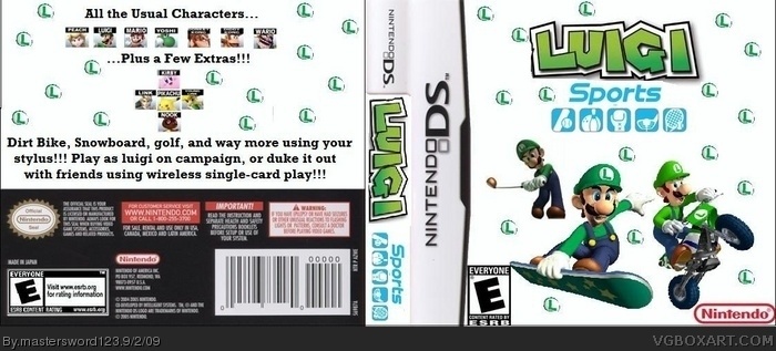 Luigi Sports box art cover
