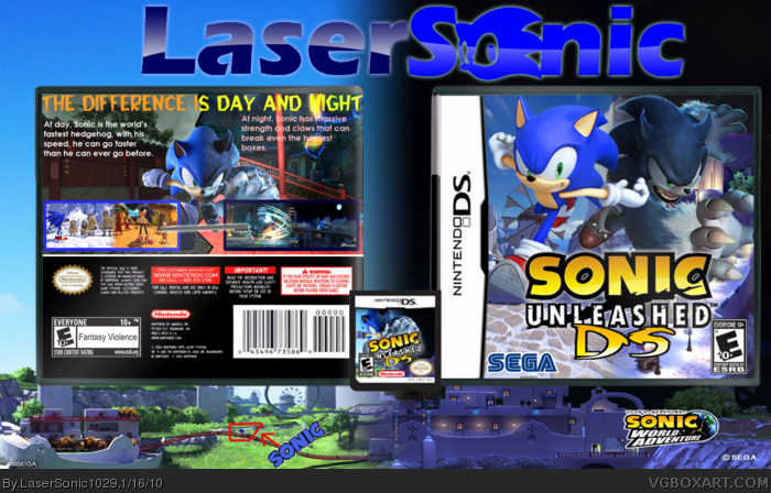 Sonic Unleashed DS box art cover