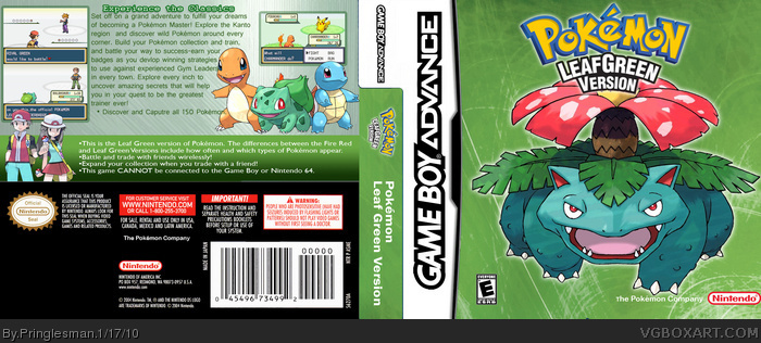 Pokemon: Gameboy Advance box art cover