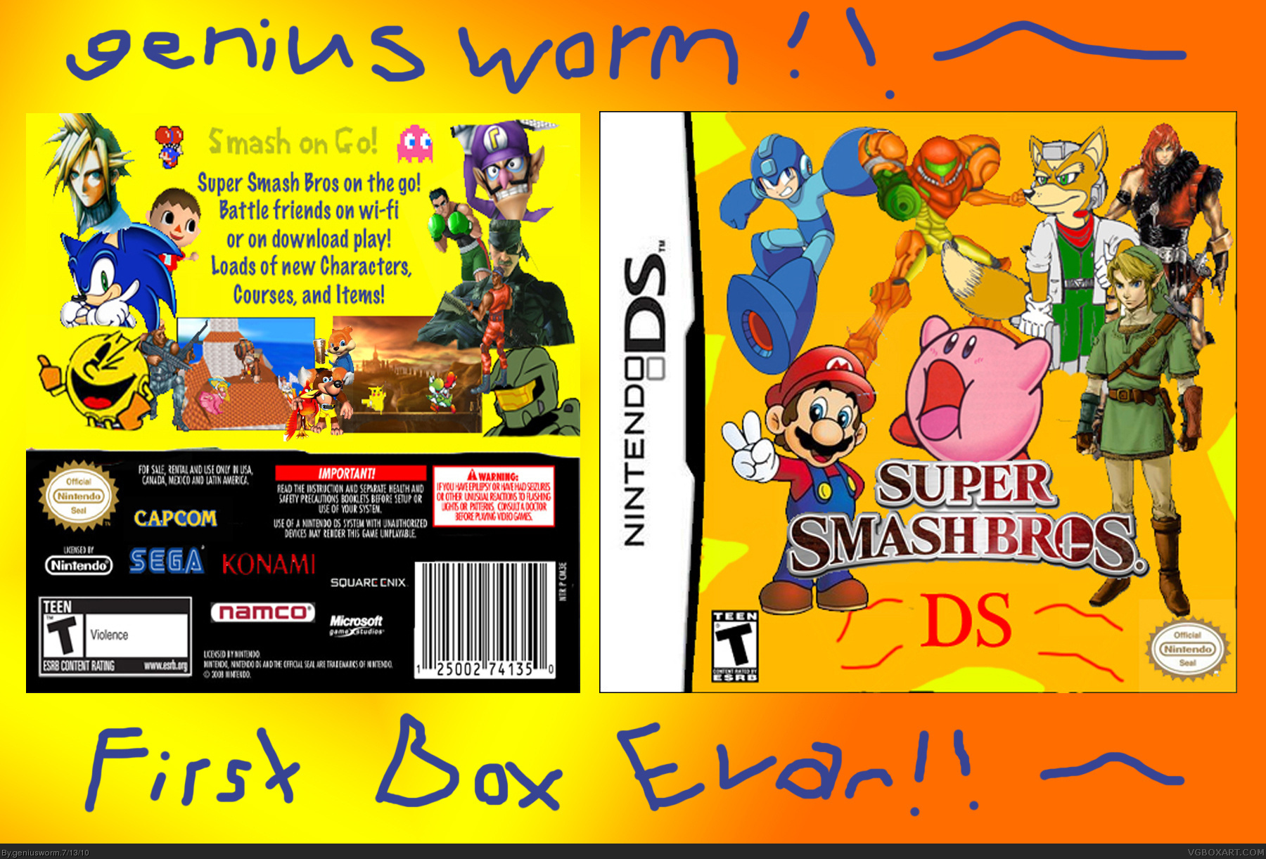 Super Smash Brothers DS box cover