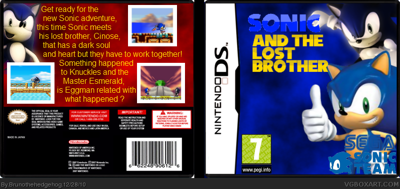 Sonic and the lost brother box cover