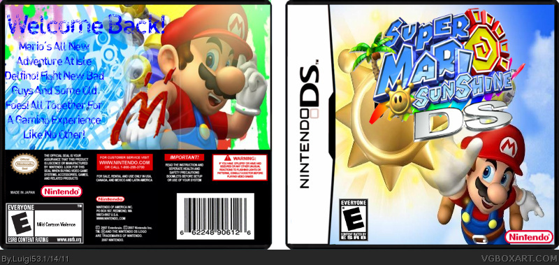 Super Mario Sunshine DS box cover