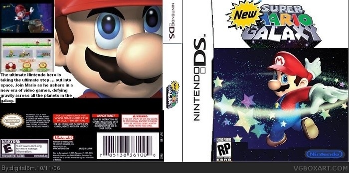 New Super Mario Galaxy box art cover