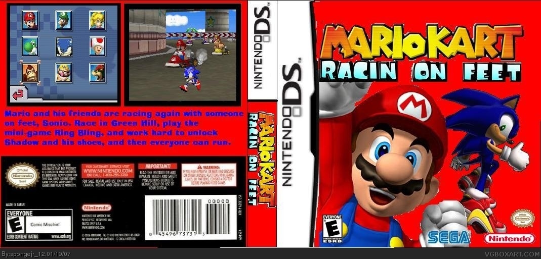 Mario Kart: Racin On Feet box cover