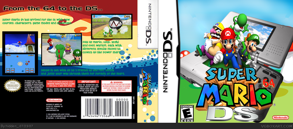Mario 64 DS box cover