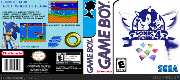 Sonic the Hedgehog 4 box art cover