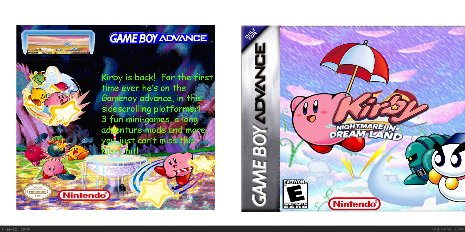 Kirby Nightmare in Dream Land box cover