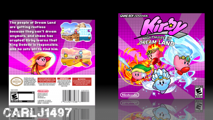 Kirby: Nightmare in Dreamland box art cover