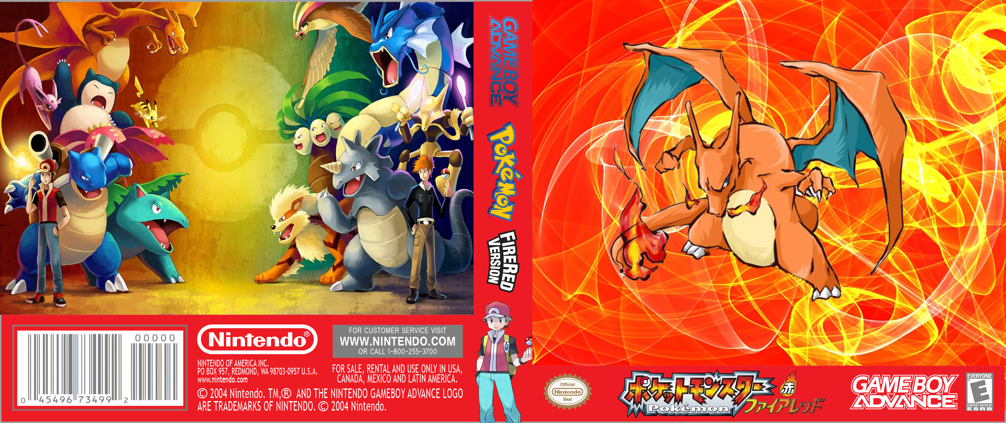 Pokemon FireRed box cover