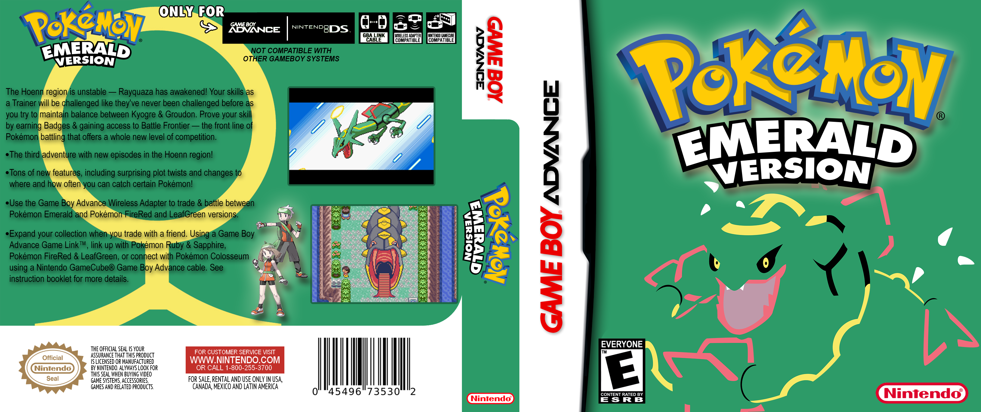 Pokemon Emerald Version Minimalist box cover