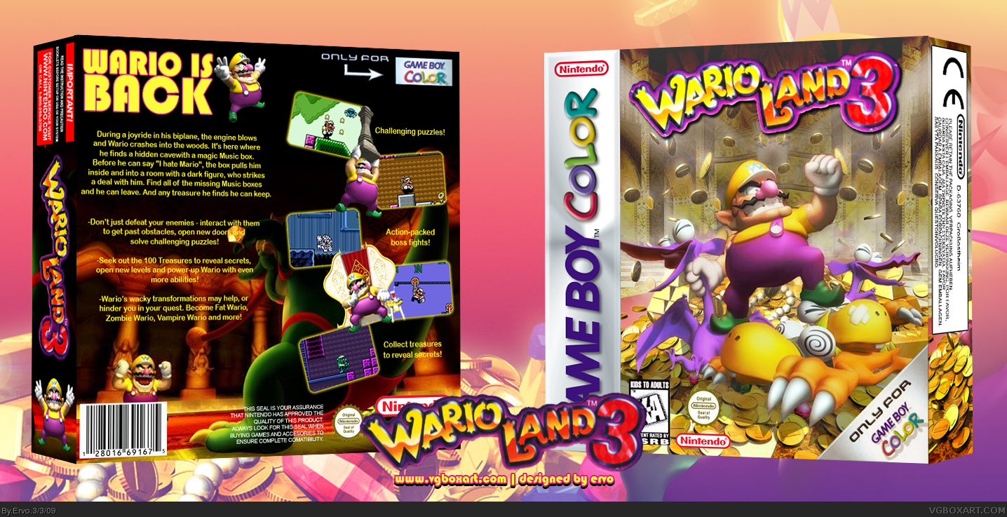 Wario Land 3 box cover