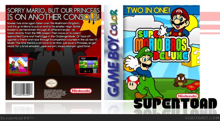 Super Mario Bros Deluxe box art cover