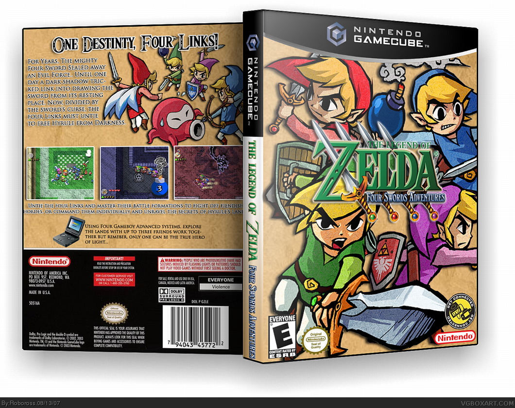 The Legend of Zelda: Four Sword Adventures box cover