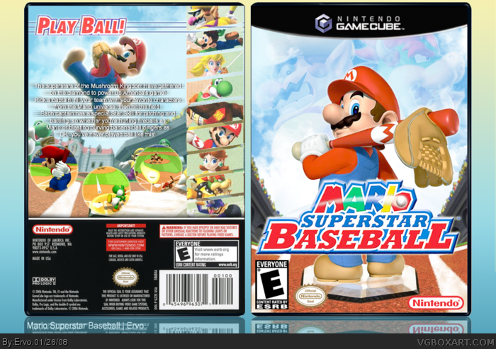Mario Superstar Baseball box art cover
