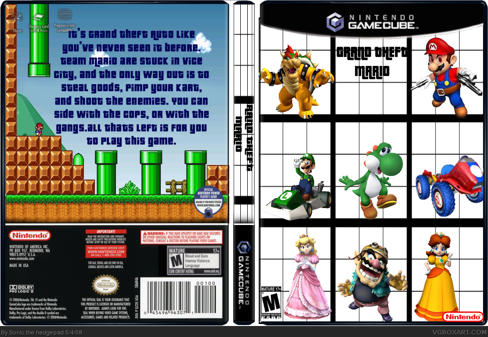Grand Theft Mario box cover