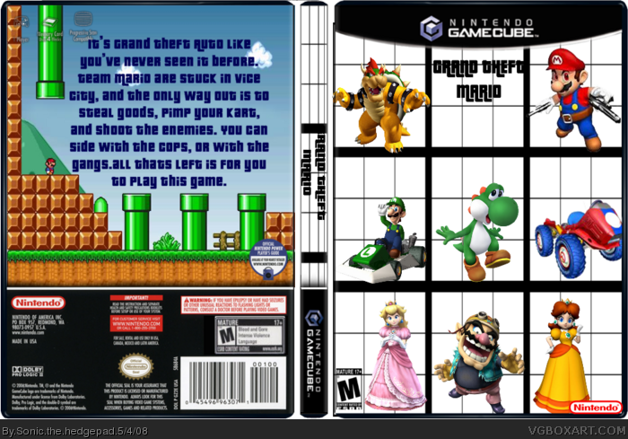 Grand Theft Mario box art cover