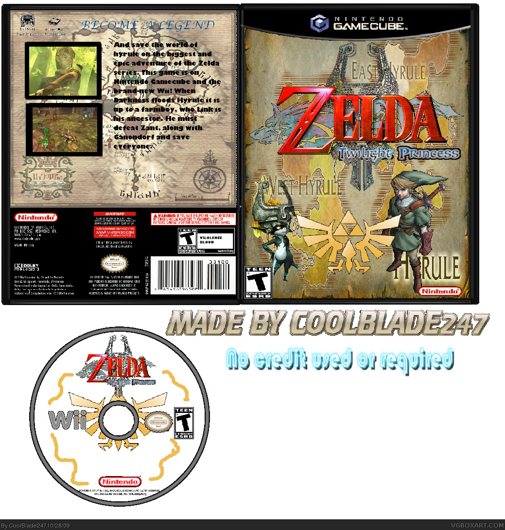 Legend of Zelda Twilight Princess box cover