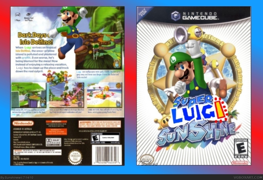 Super Luigi Sunshine box cover