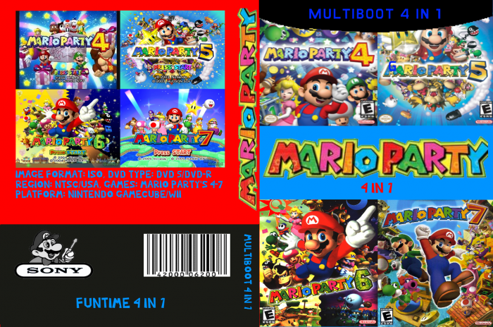 Mario Party 4 In 1 box art cover