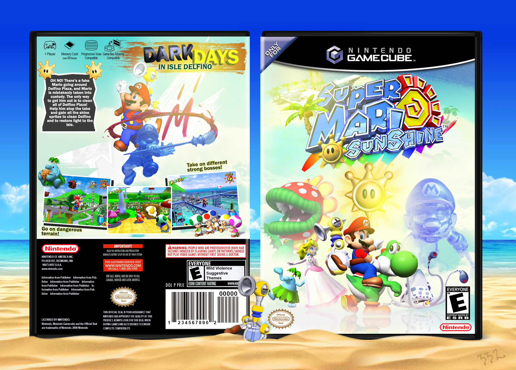 Super Mario Sunshine box cover