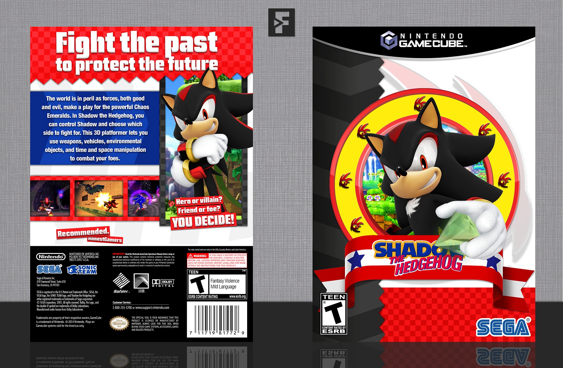 Shadow the Hedgehog box cover