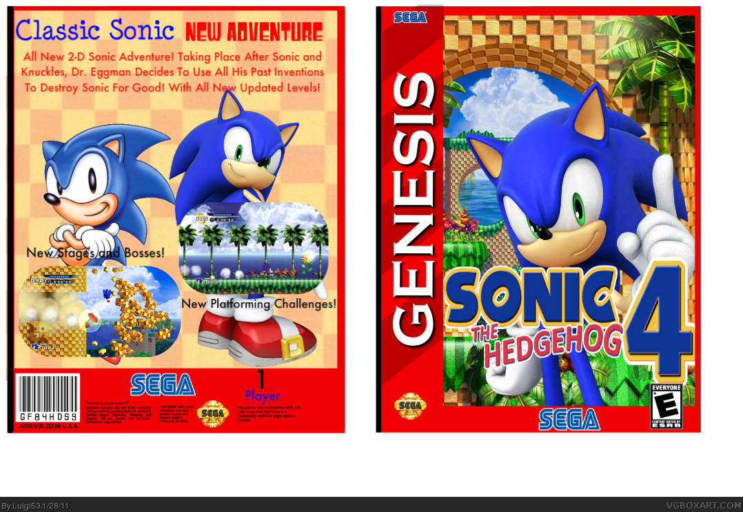 Sonic the Hedgehog 4 box cover
