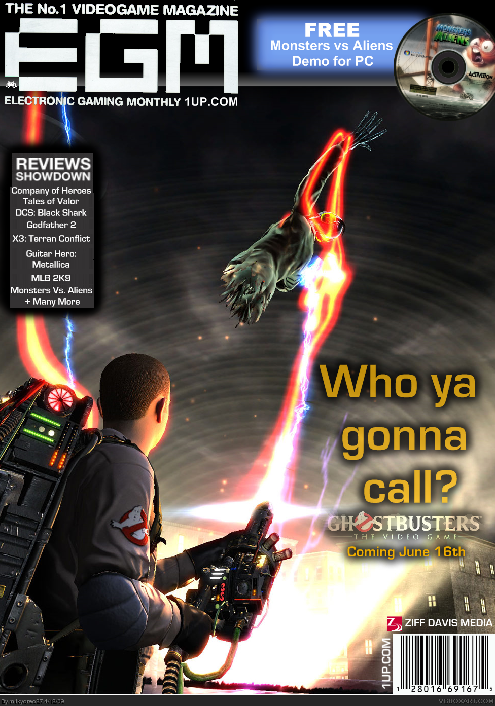 EGM Magazine (Ghostbusters The Video Game) box cover
