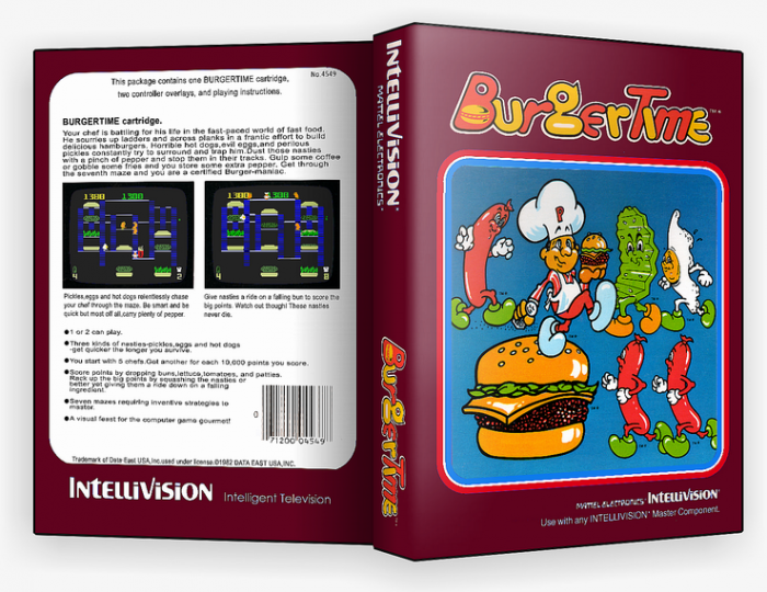Burger Time - INTELLIVISION box art cover