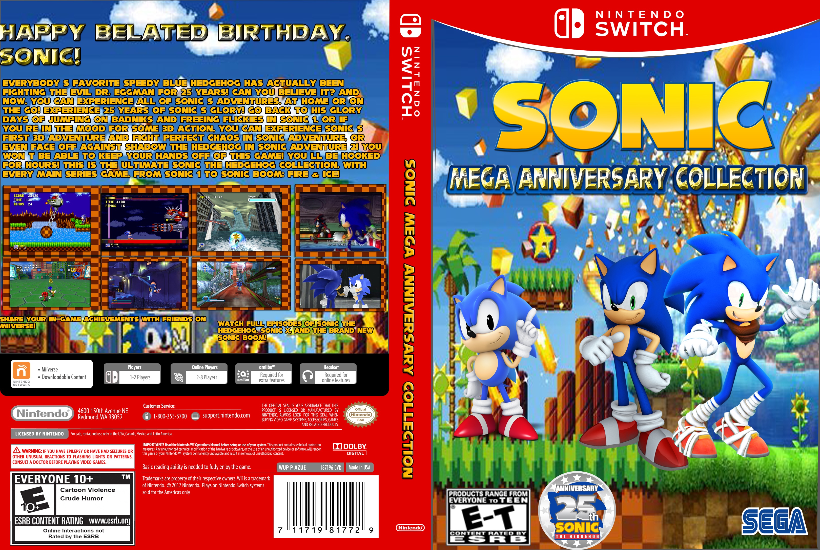 Sonic Mega Anniversary Collection box cover
