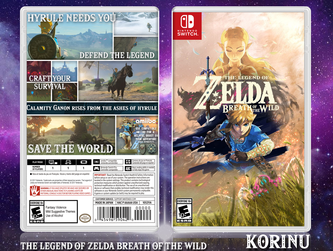 The Legend of Zelda Breath of the Wild box cover
