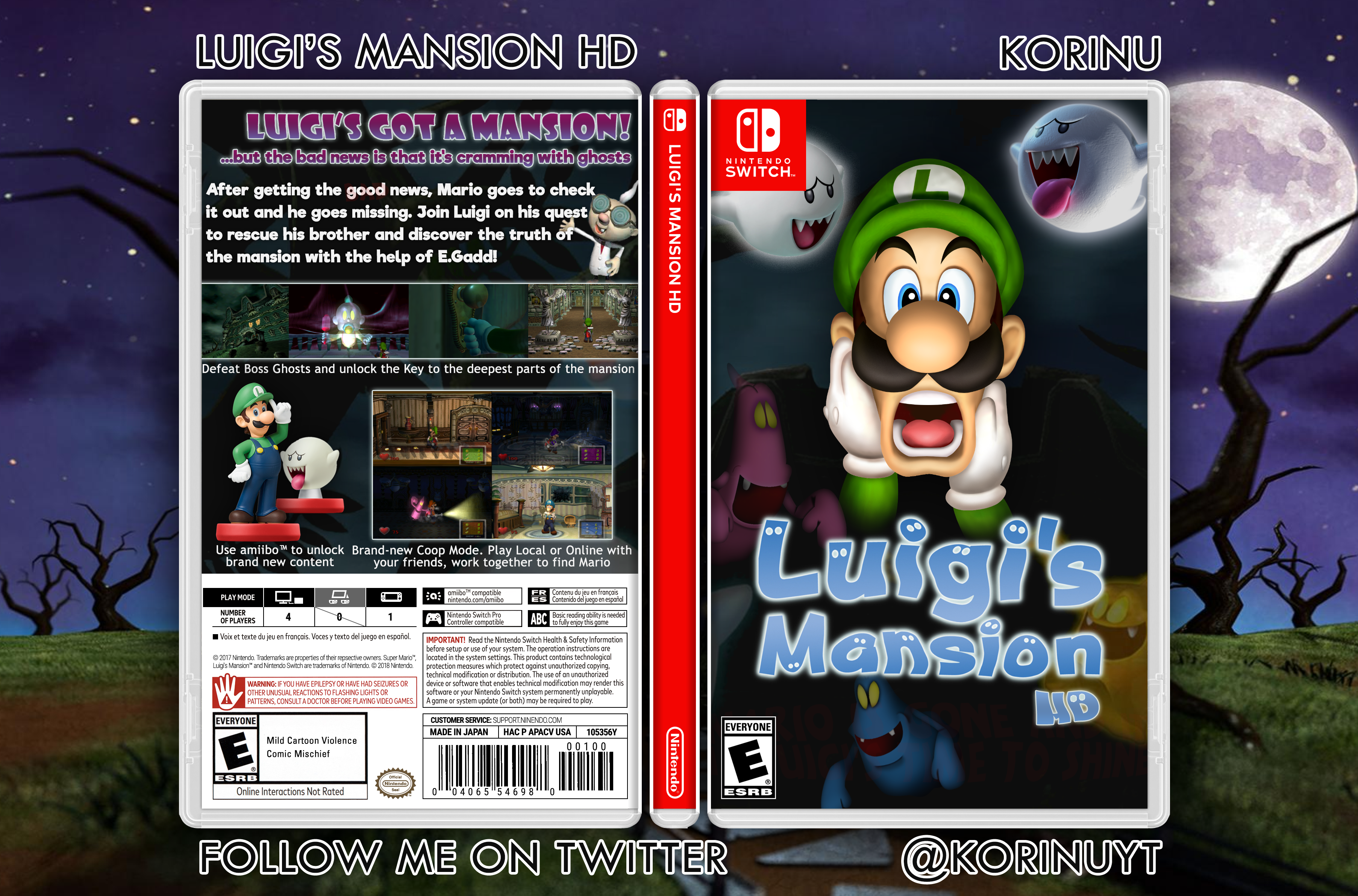 Luigi's Mansion HD box cover