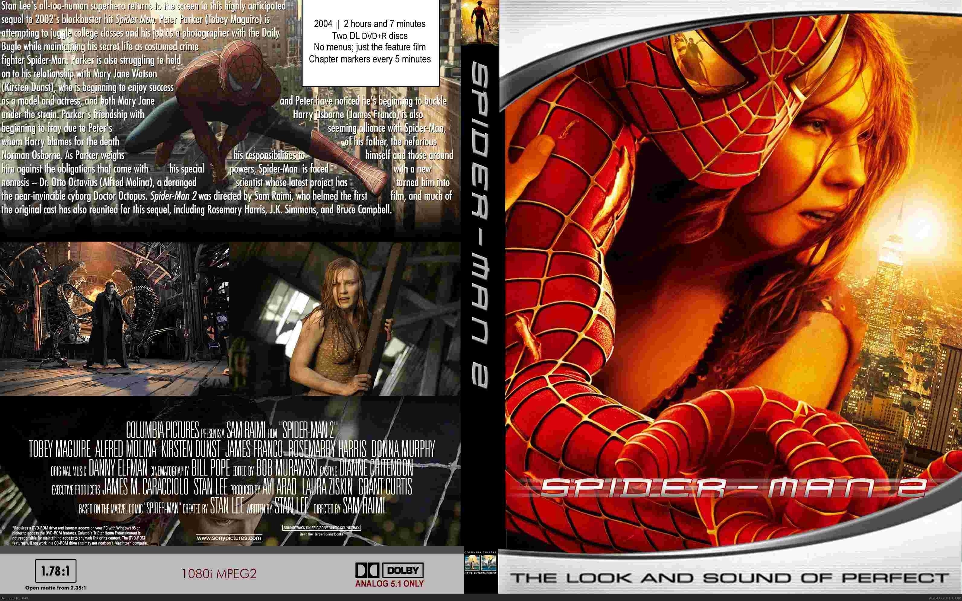 SPIDER MAN 2 box cover
